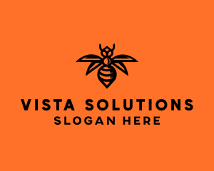 Wasp Wings Flying logo design