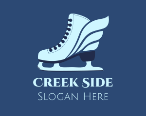 Ice Skating Winged Shoes  Logo