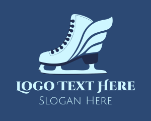 Ice Skating Winged Shoes  Logo