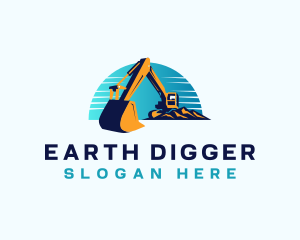 Digger - Mining Digger Machinery logo design