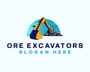 Mining - Mining Digger Machinery logo design