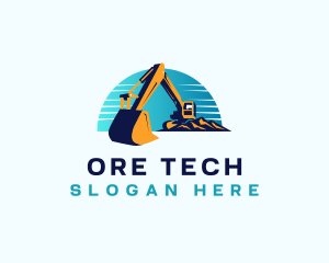 Mining - Mining Digger Machinery logo design