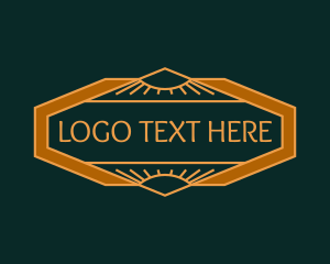 Golden Art Deco Boutique logo design