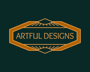 Golden Art Deco Boutique logo design