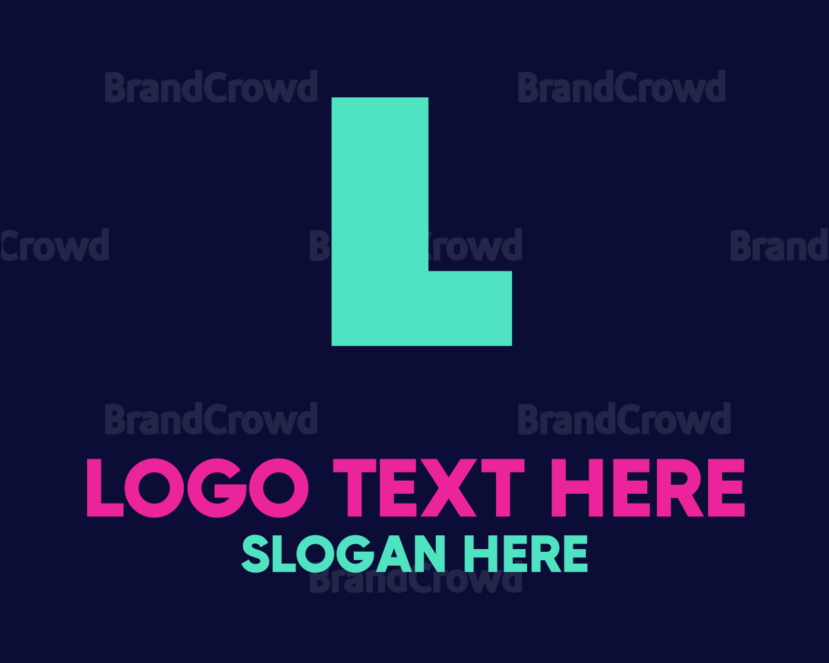 Neon Chunky Font Letter Logo