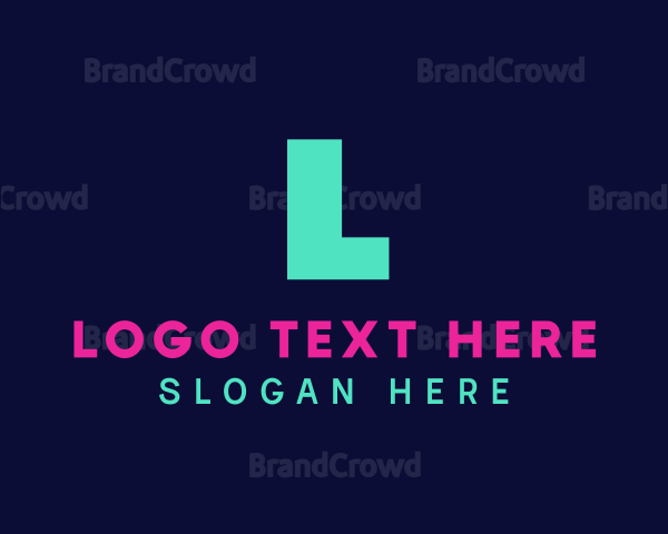 Neon Chunky Font Logo