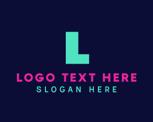 Neon Chunky Font Logo