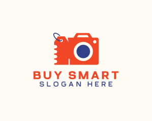 Camera Shopping Tag Coupon logo design