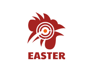 Orange Bird - Red Rooster Target logo design