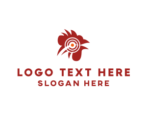 Animal - Red Rooster Target logo design