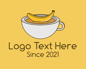 Vegan - Banana Coffee Mug logo design