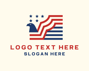 American Eagle Stripes Flag Logo