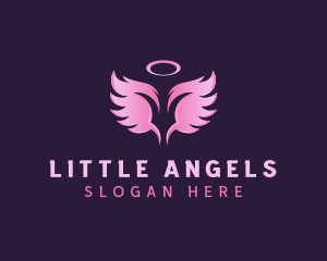 Angel Support Wings logo design