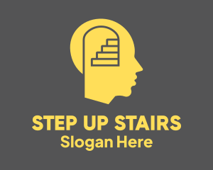 Staircase - Human Head Stairs logo design