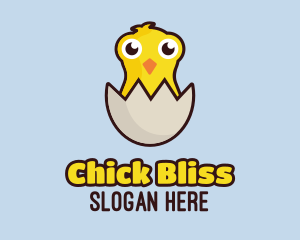 Chick - Cartoon Hatchling Chick logo design