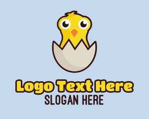 Cartoon Hatchling Chick Logo