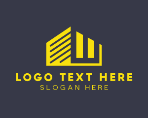 Barn - Cargo Warehouse Building logo design