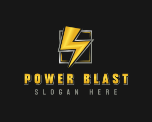 Power Electric Thunder logo design