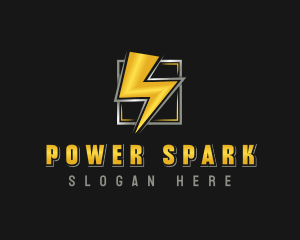 Power Electric Thunder logo design