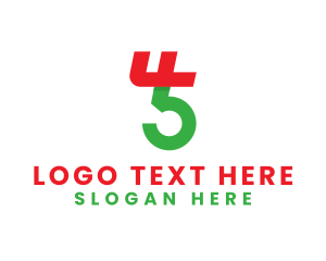 Mathematics - Modern Generic Number 45 logo design