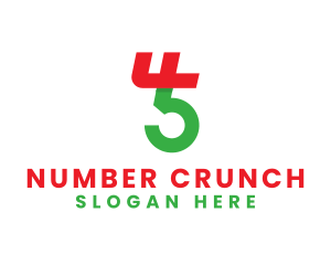 Mathematics - Modern Generic Number 45 logo design