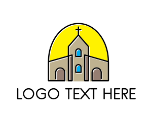 Temple-house - Catholic Parish Church logo design
