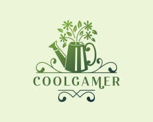 Gardener Watering Can Logo