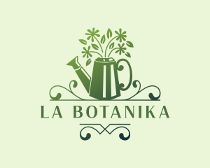 Gardener Watering Can Logo