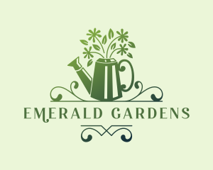 Gardener Watering Can logo design