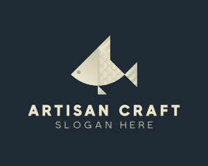 Crafty - Paper Fish Craft logo design