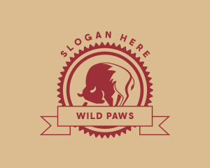 Mammal - Wild Animal Bison logo design