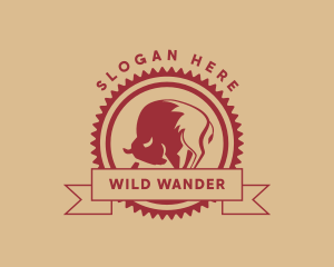 Wild Animal Bison logo design