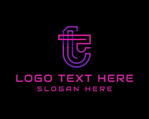 Letter T - Tech Digital Cyberspace logo design