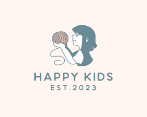 Kid Crochet Yarn logo design