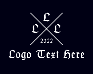 Gothic - White Gothic Letter logo design