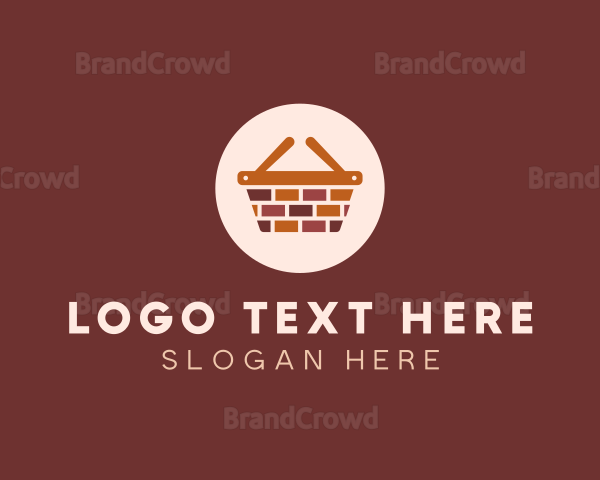 Brick Wall Shopping Basket Logo