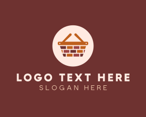 Mason - Brick Wall Shopping Basket logo design