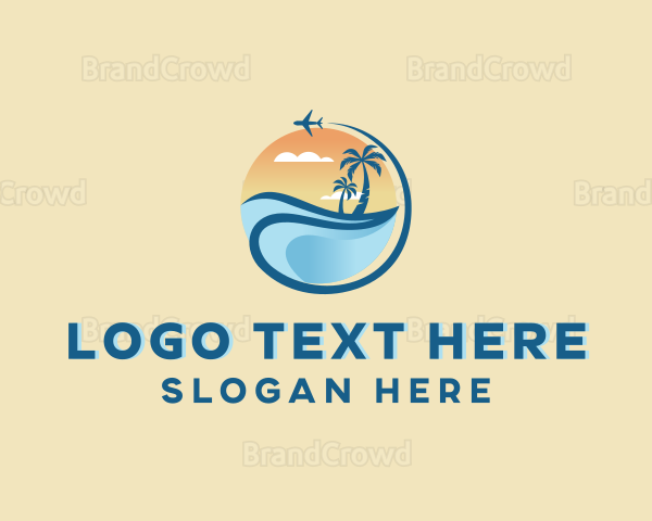 Travel Beach Vacation Logo