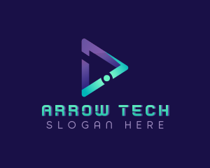 Tech Media Arrow logo design