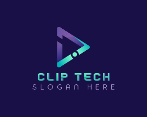 Tech Media Arrow logo design