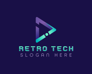 Tech Media Arrow logo design