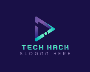 Tech Media Arrow logo design