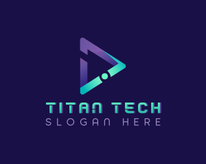 Tech Media Arrow logo design