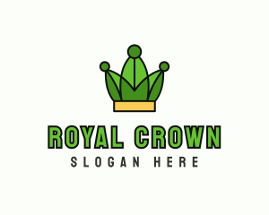 Royal Leaf Crown logo design