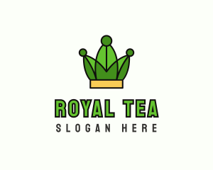 Royal Leaf Crown logo design