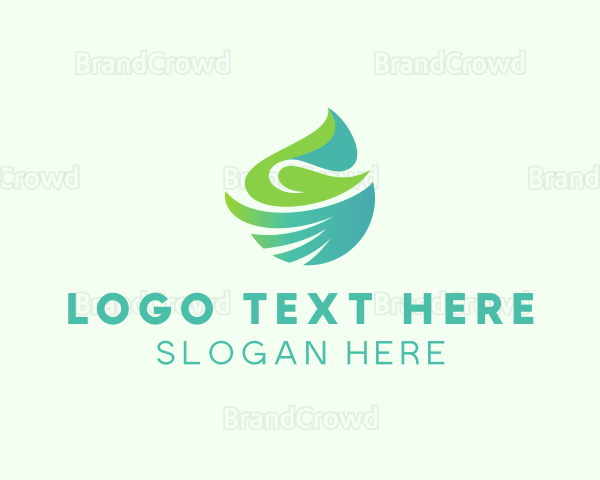 Abstract Natural Leaves Logo