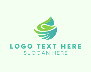 Vegetarian - Abstract Natural Leaves logo design