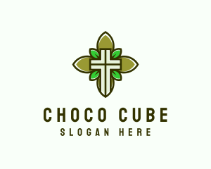 Chruch - Natural Church Crucifix logo design