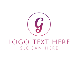 Purple Circle - Feminine Gradient G logo design