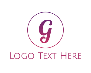 Glamour - Feminine Gradient G logo design